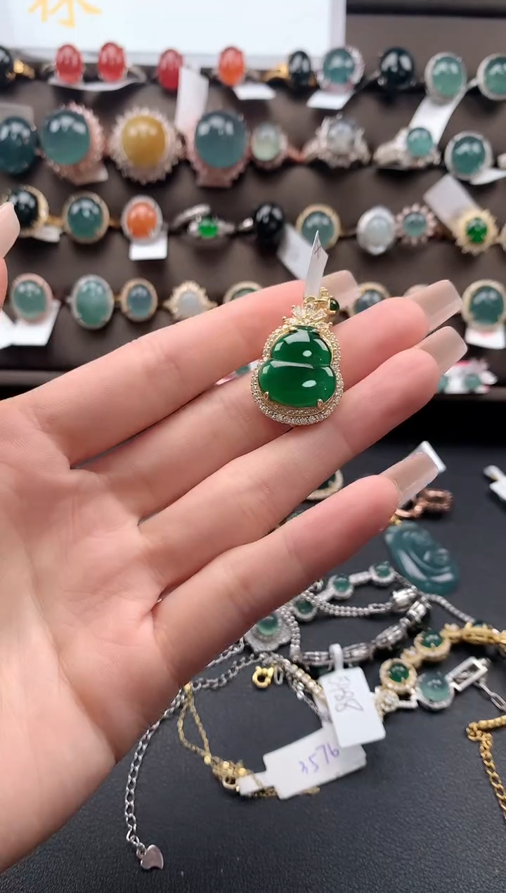 【闪购商品】翡翠戒指银S925镶嵌31313