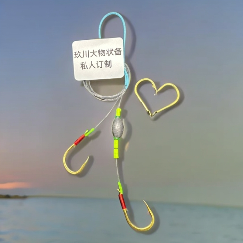 4XA60高强度手工定制进口原丝标塘钓巨物青鱼双钩子线大号渔具