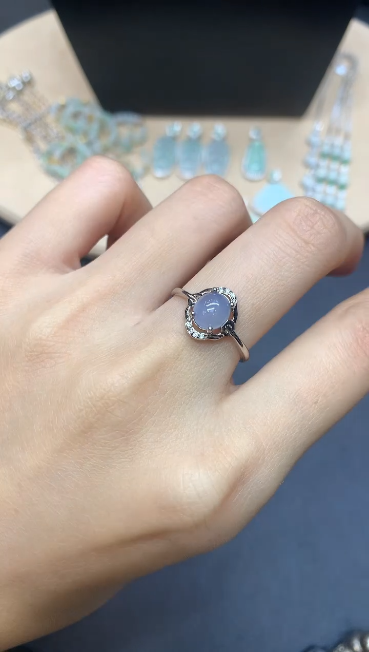 【闪购商品】翡翠戒指银S925镶嵌蛋面【无服务费】