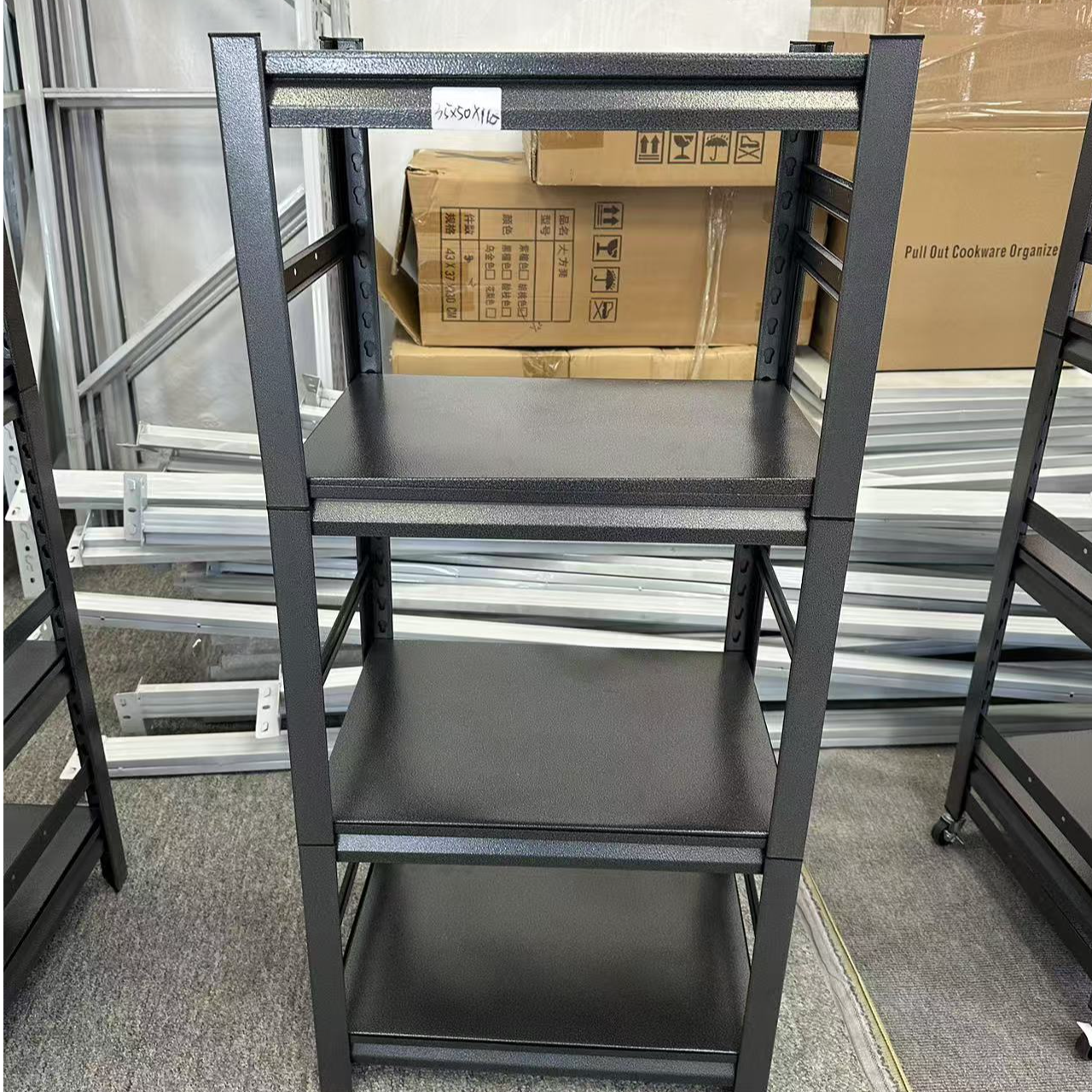 【库存】ZJ04四层落地碳钢置物架（40*50*110）