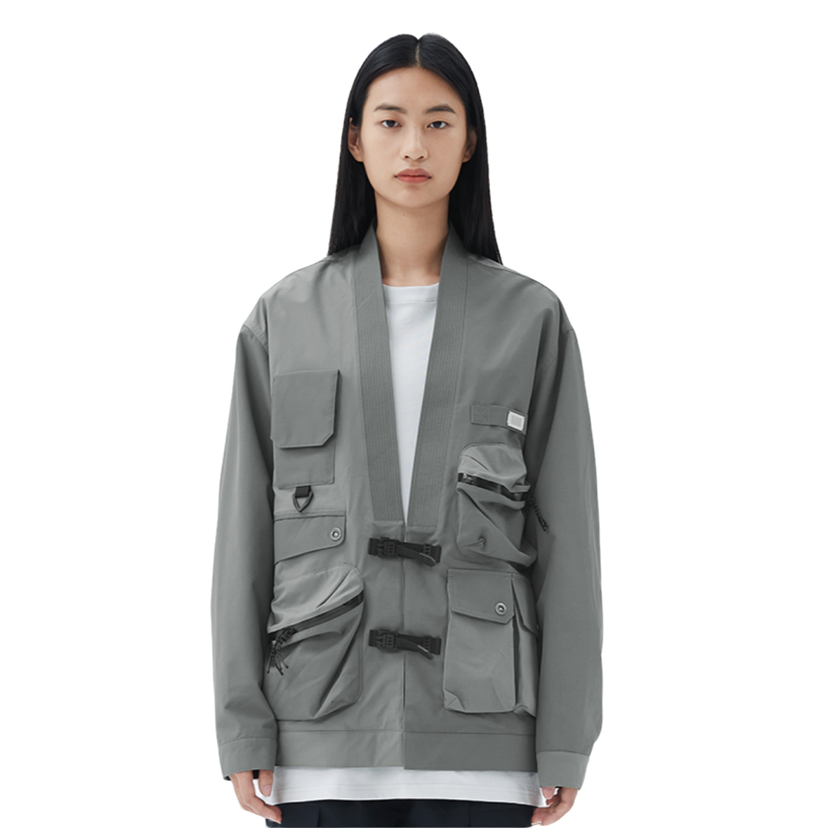 （直播）李宁夹克男女LNG都市机能风系列组合口袋拼接外套FDBC004