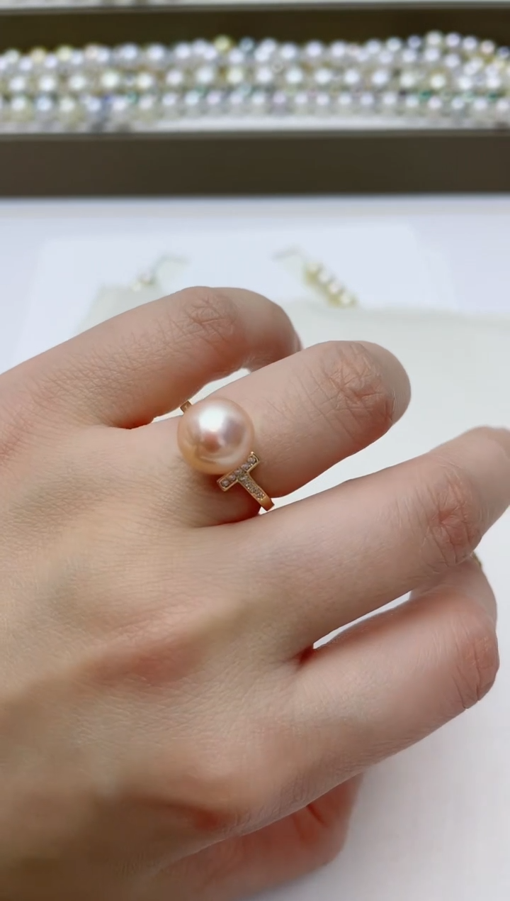 【闪购商品】淡水珍珠戒指银S925镶嵌A7