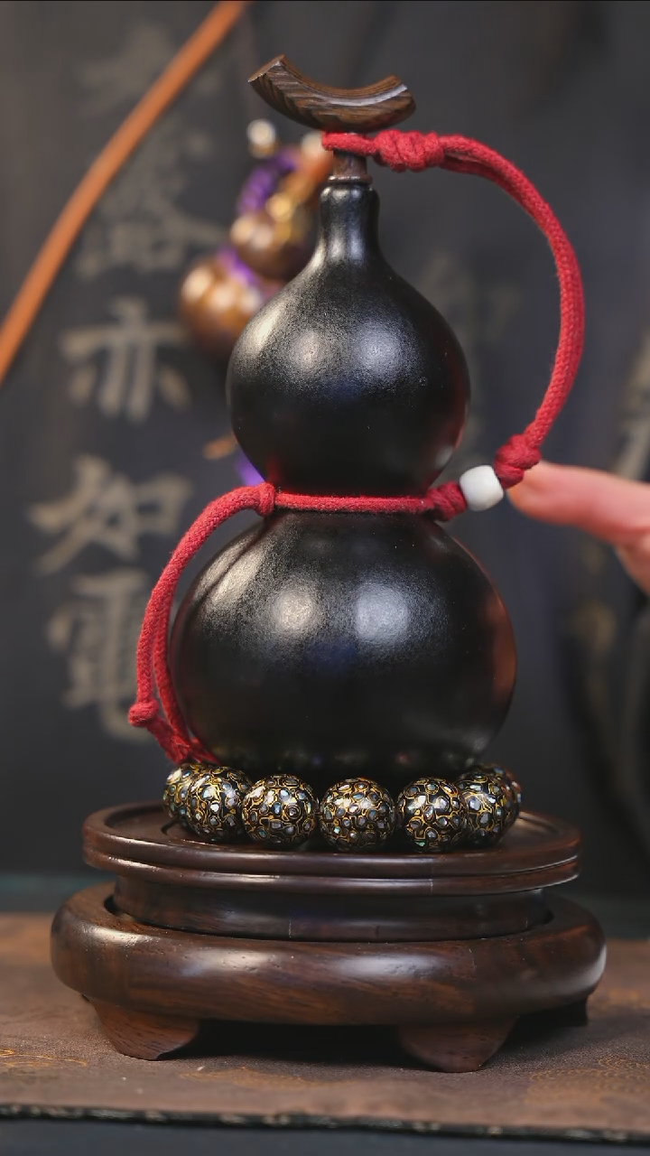 【闪购商品】YT275大漆酒葫芦不包手串及旋转底座