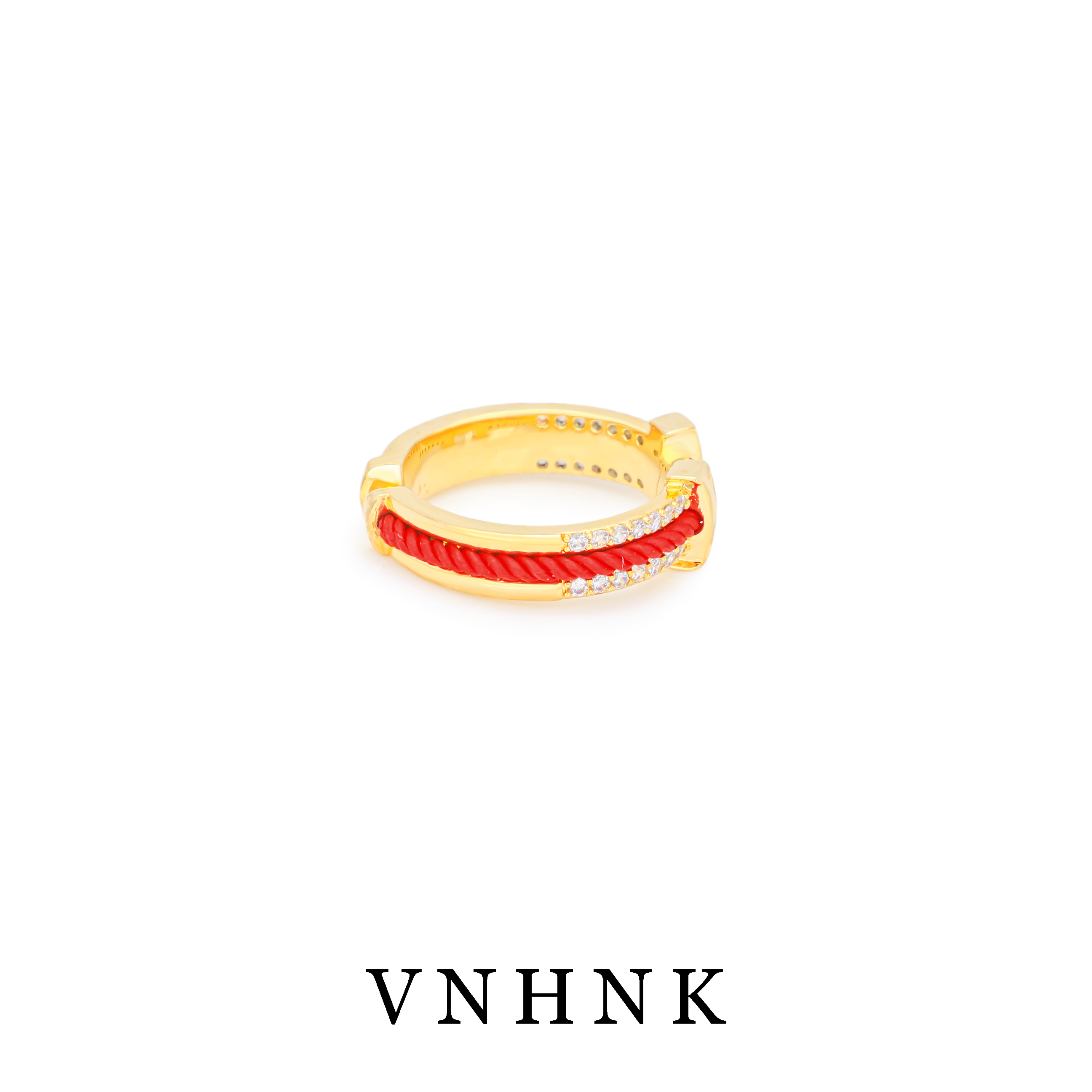 铜合金合成锆石戒指 美可儿    D593   金色时尚气质戒指