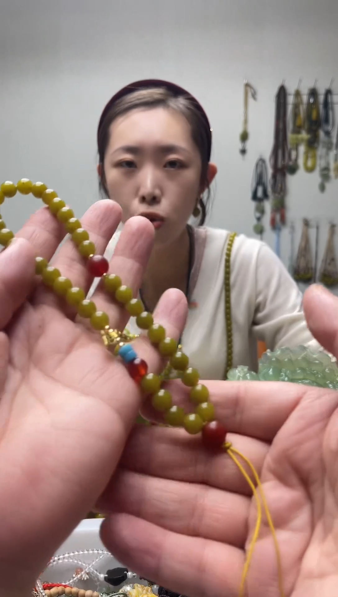 未镶嵌岫玉颈饰多样性发货 拍一发一手机链