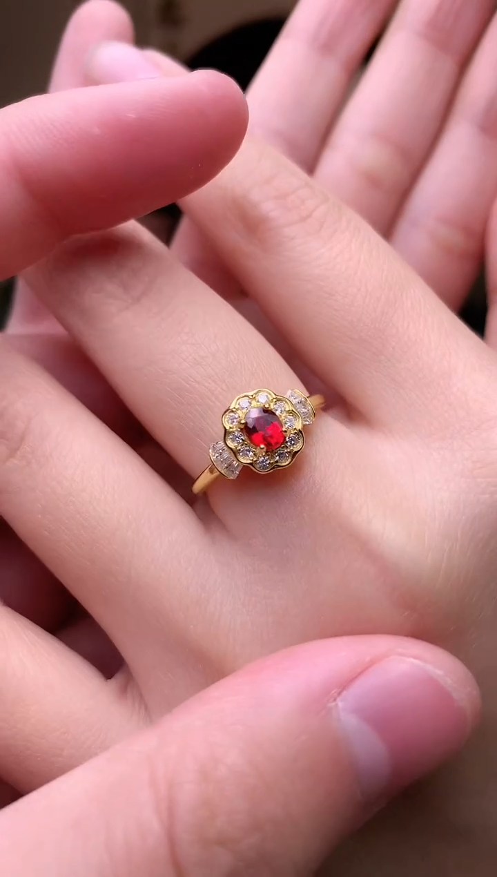 【闪购商品】蓝宝石戒指银S925镶嵌戒指