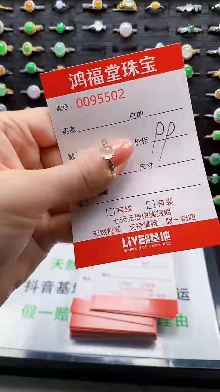 【闪购商品】翡翠戒指银S925镶嵌5502