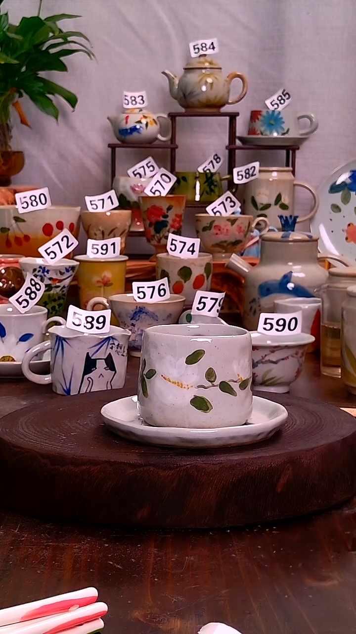 三闲僖高温釉下彩手工手绘陶瓷134