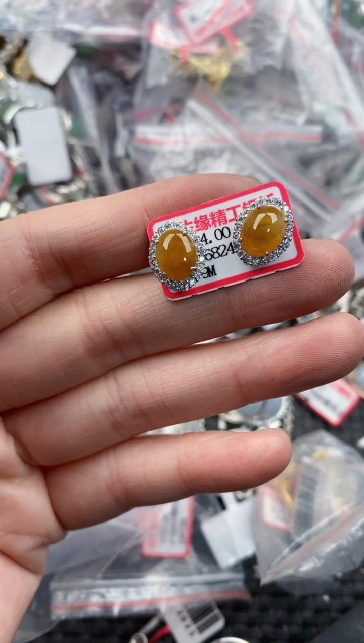 银S925镶嵌戒指翡翠1010---8