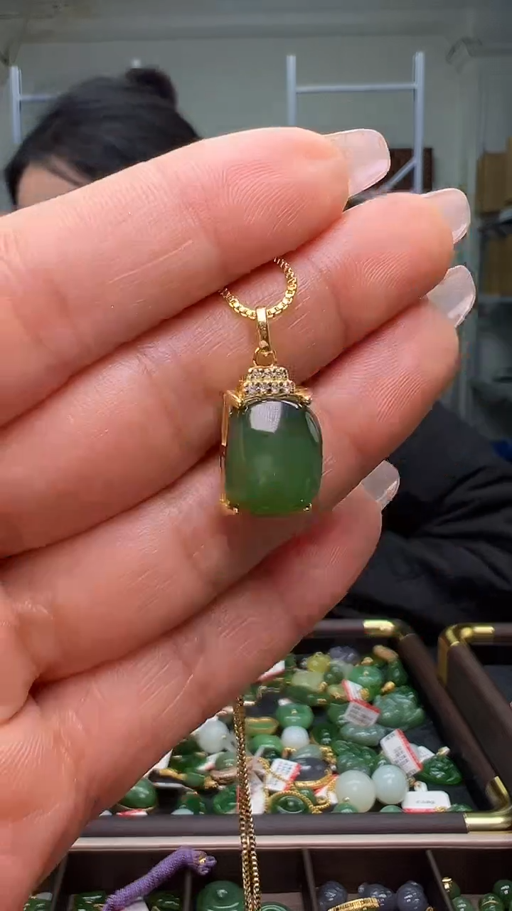 颈饰银S925镶嵌和田玉（多样性发货.发其一)12.23.103