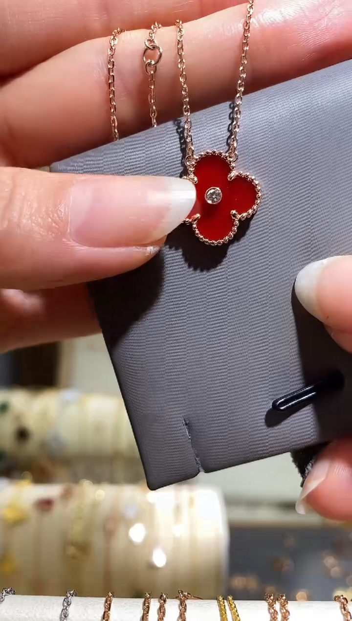 【闪购商品】钻石项链18K金镶嵌项链