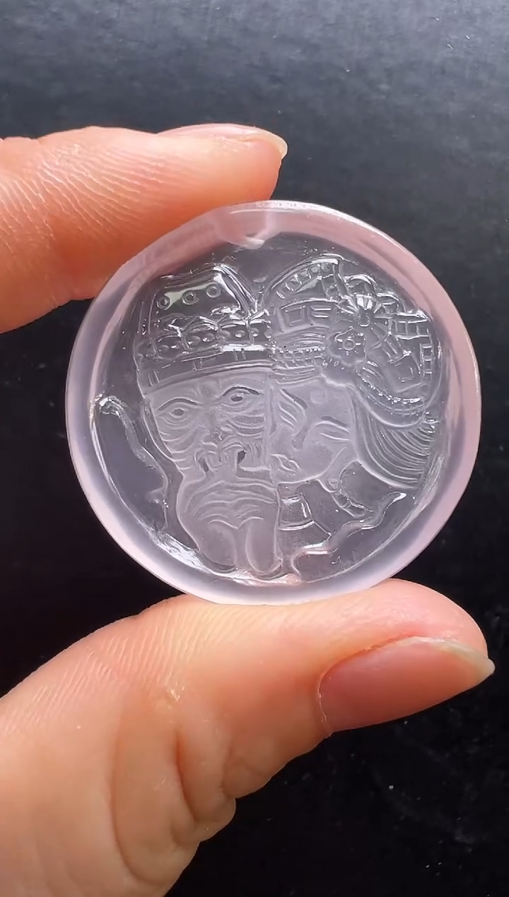 未镶嵌珠宝半成品水晶粉晶扎基     BB0543 