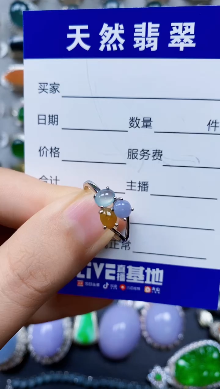 【闪购商品】翡翠银S925镶嵌戒指0018