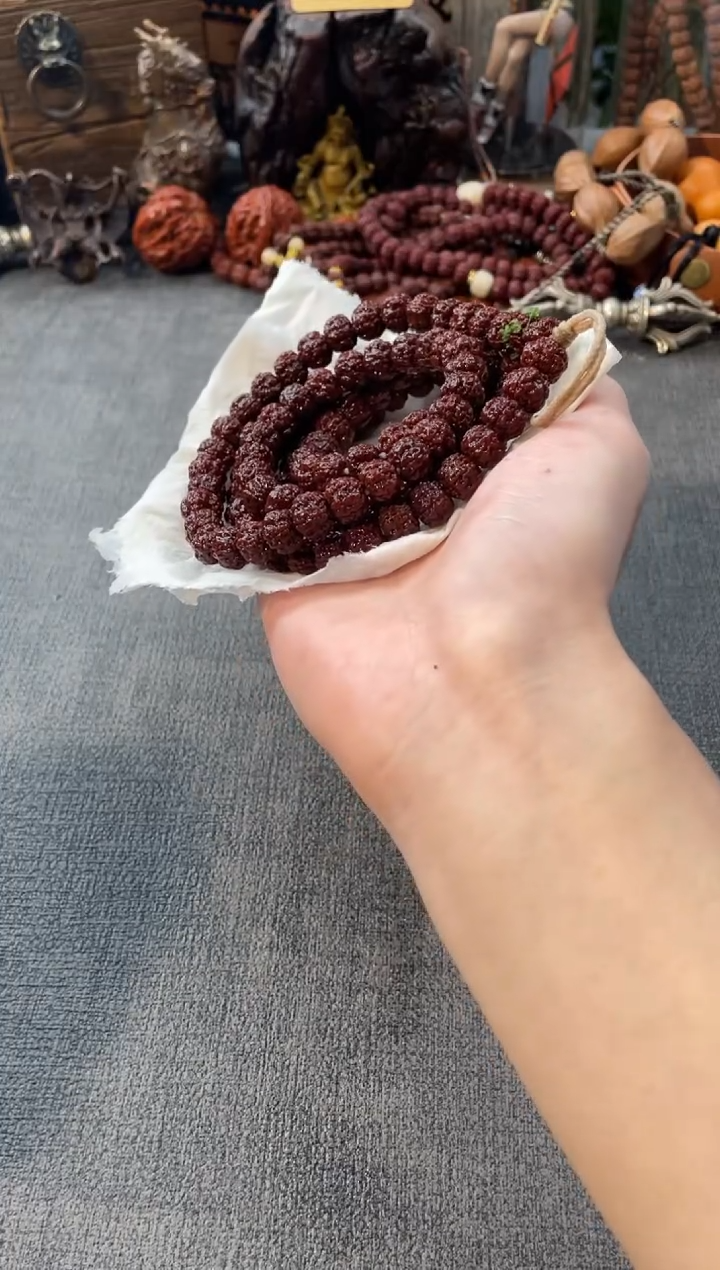 手串金刚菩提原生态平细长串礼盒发货