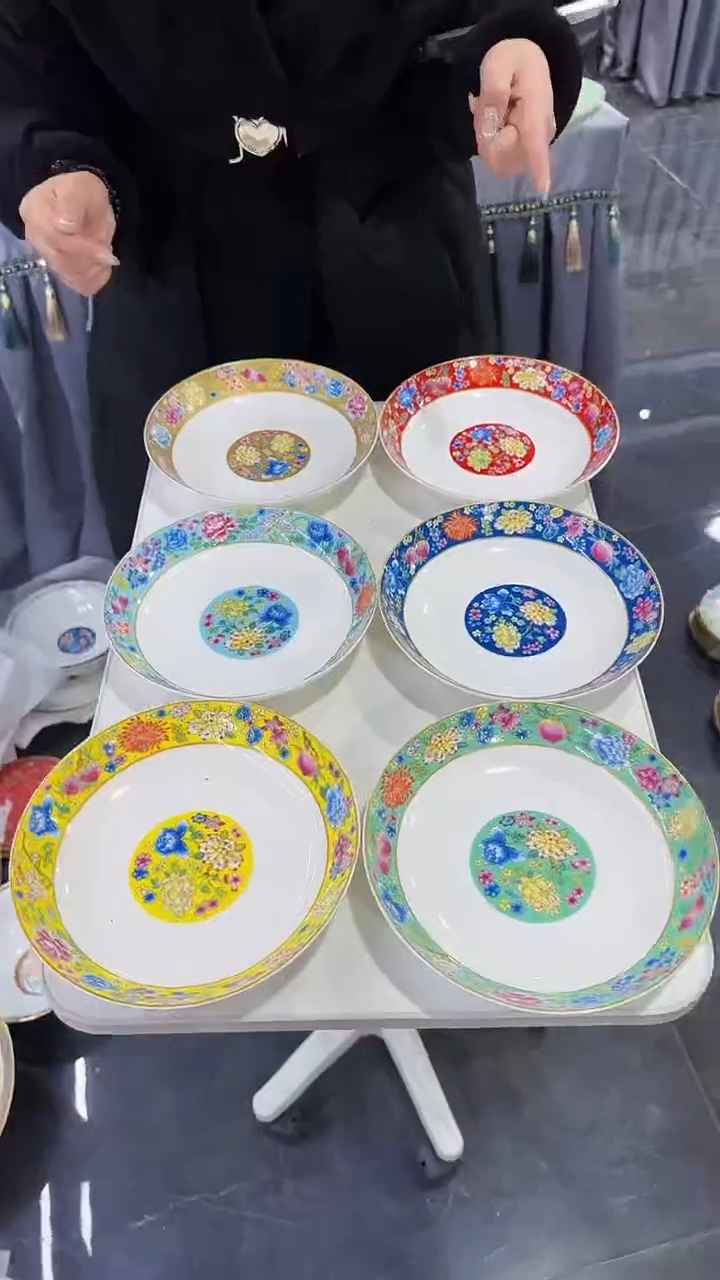 【闪购商品】瓷片 8英寸深盘6个景德镇陶瓷【秦坊】