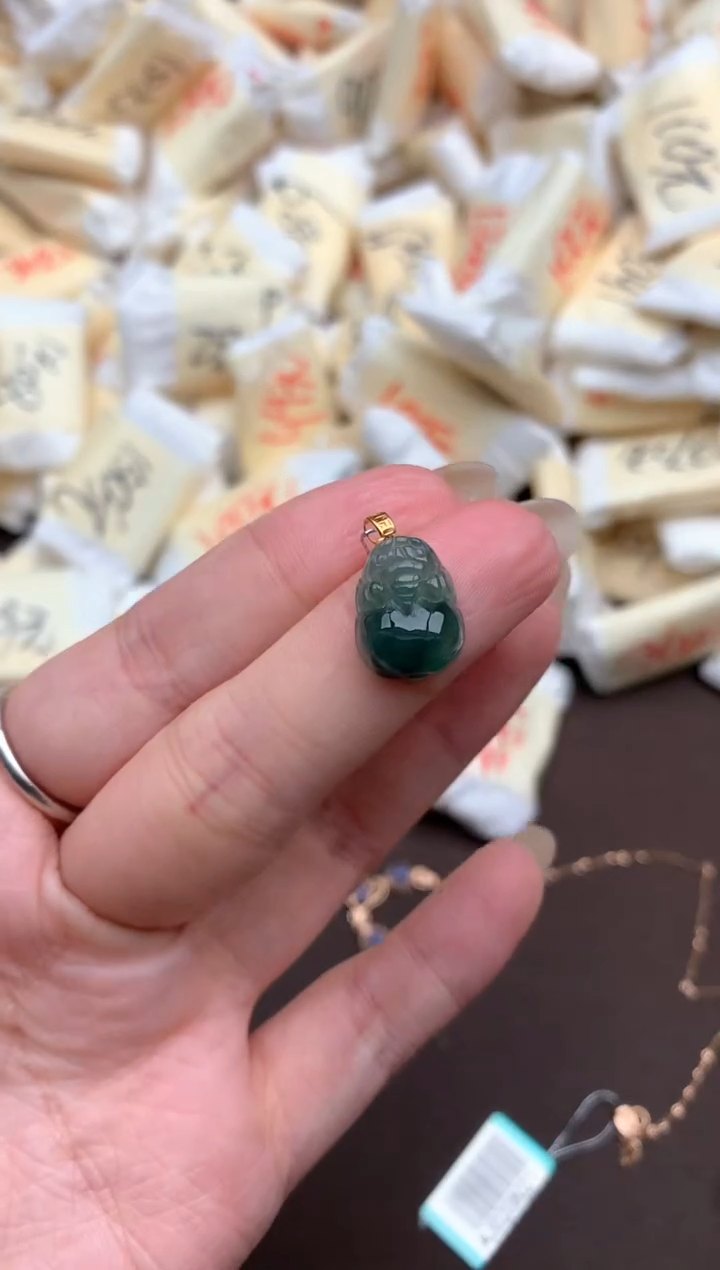 【闪购商品】翡翠挂件18K金镶嵌  一     