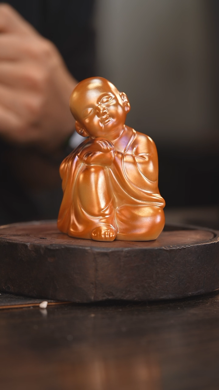 【闪购商品】杯164柴房陶瓷柴烧 金红沙弥