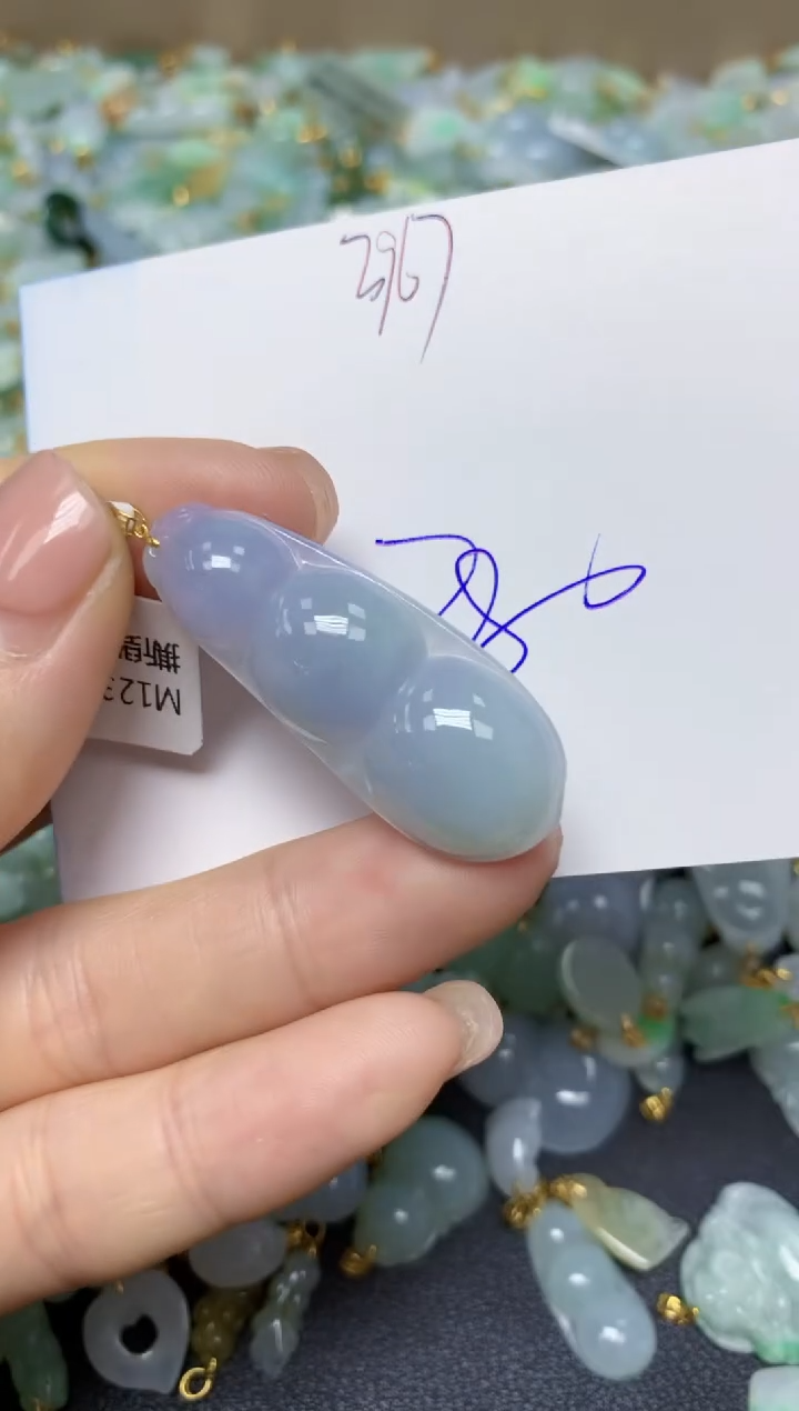 【闪购商品】翡翠挂件18K金镶嵌 天然翡翠A货