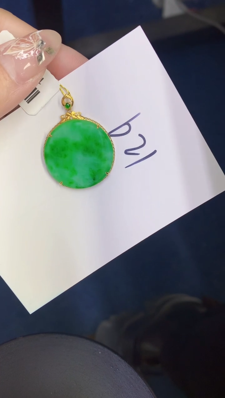 【闪购商品】翡翠颈饰18K金镶嵌00000000000