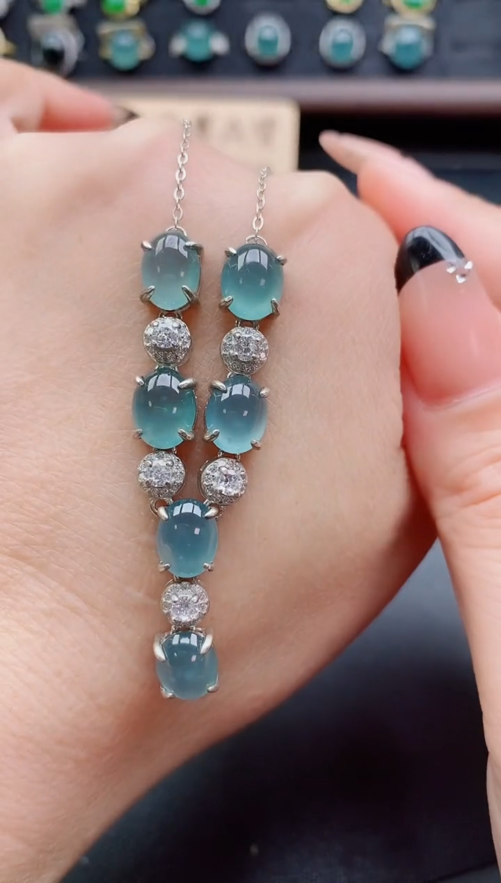 套链银S925镶嵌翡翠1