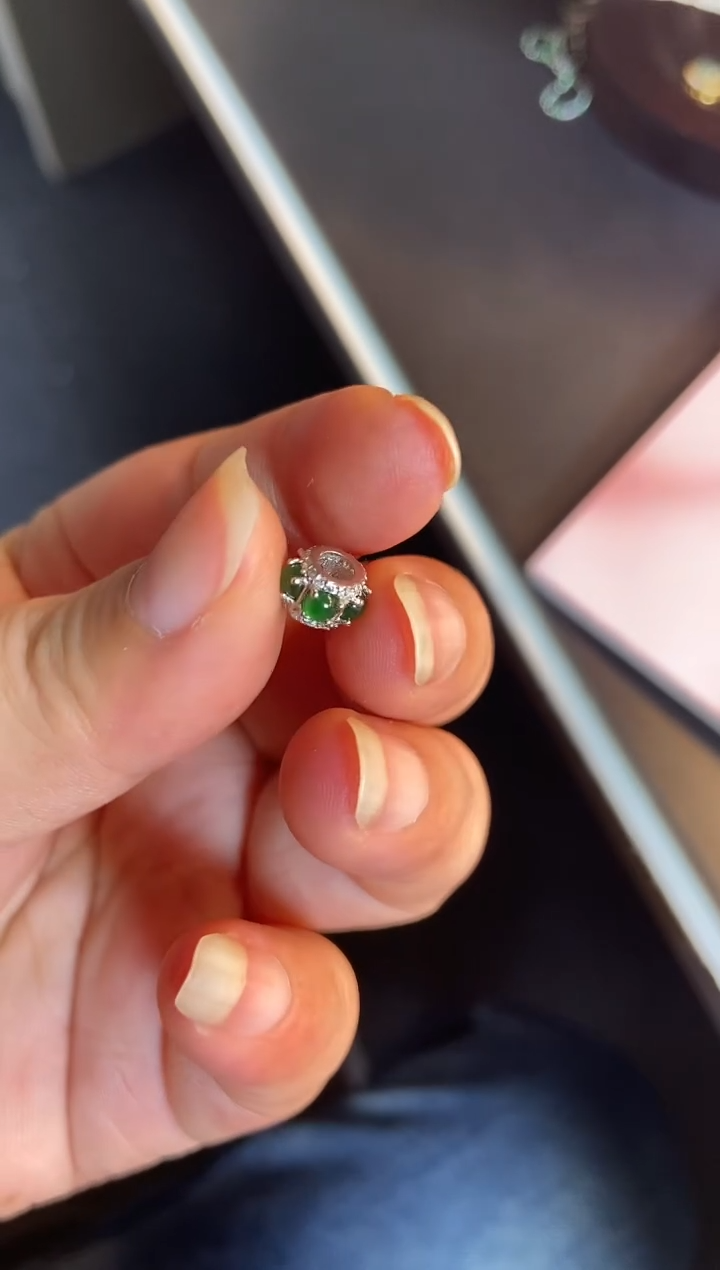 吊坠(不含链)银S925镶嵌翡翠1