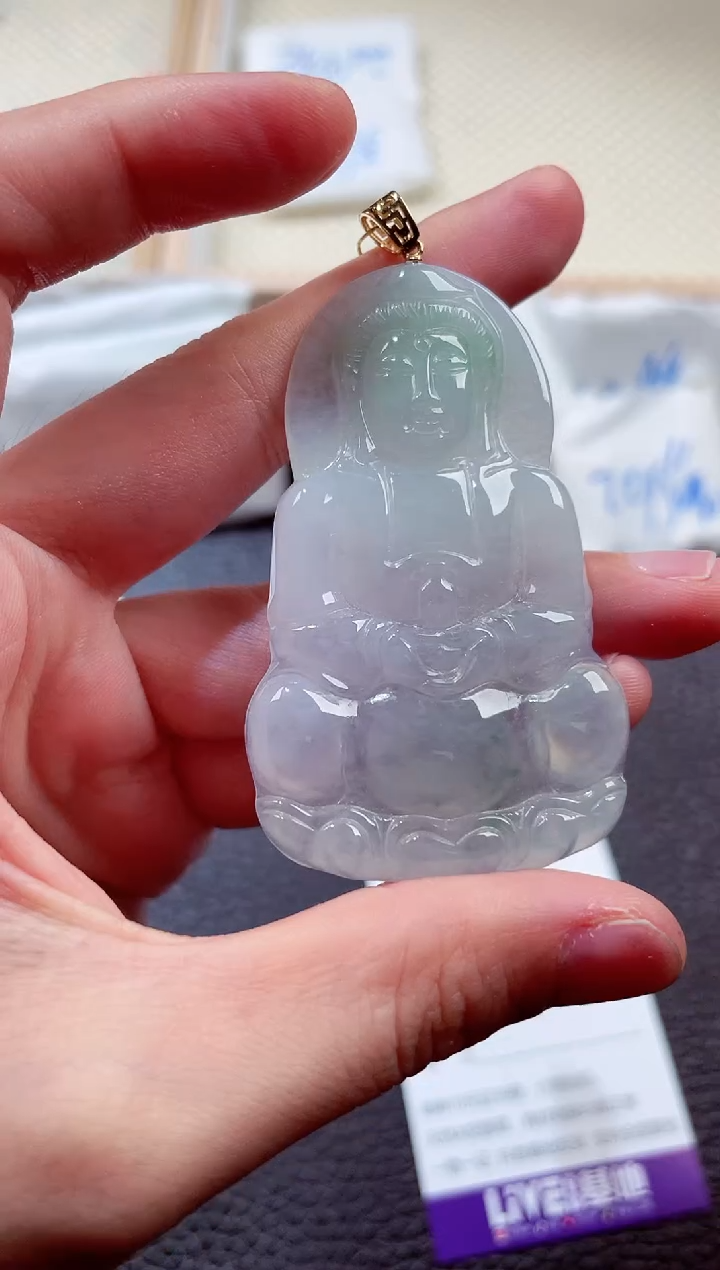 翡翠18K金镶嵌颈饰00008691