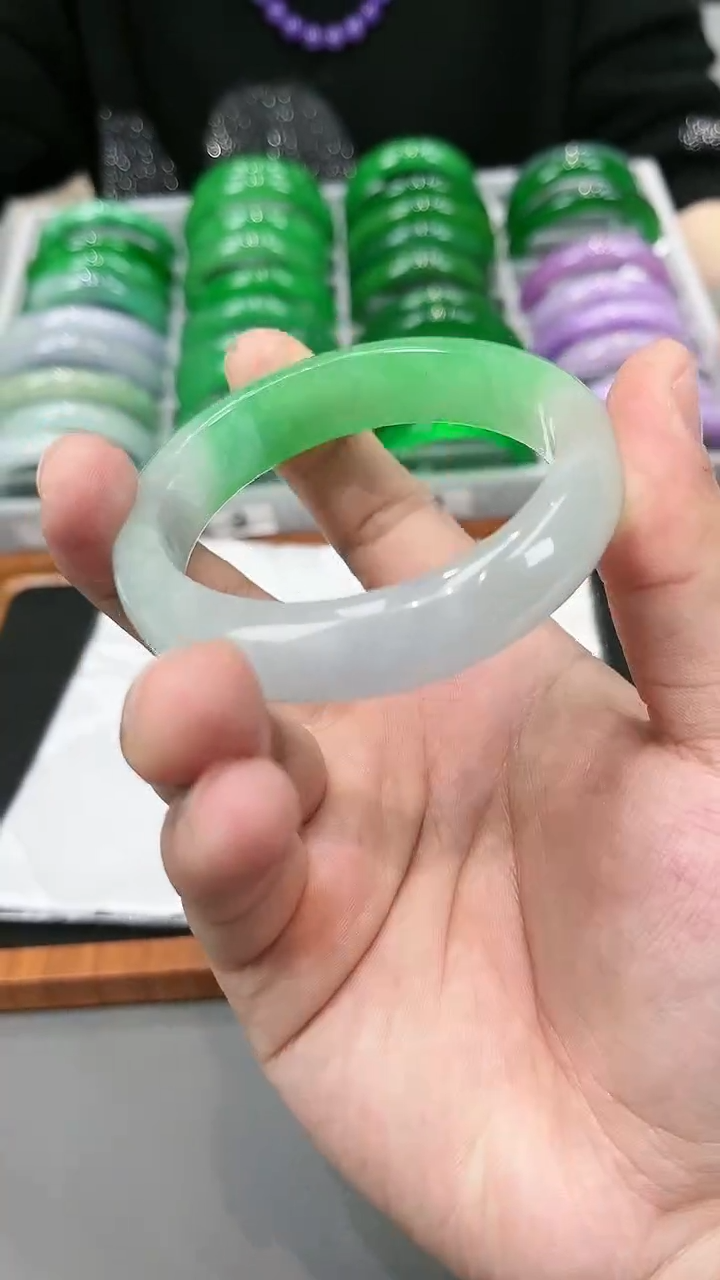 【闪购商品】砖雕s77 阳春白雪手镯 圈口54-61