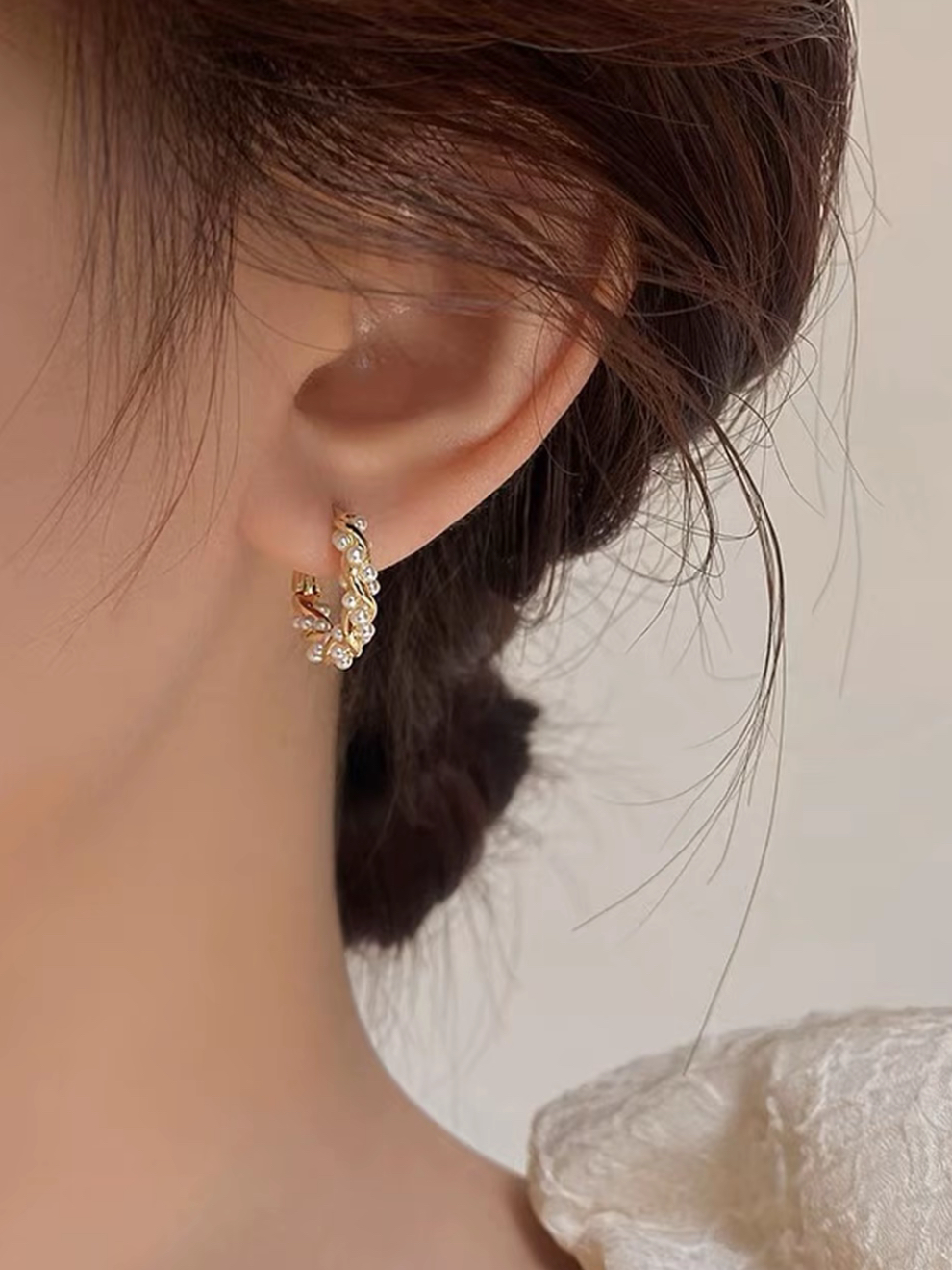 铜合金锆石耳饰 S470时尚百搭耳饰