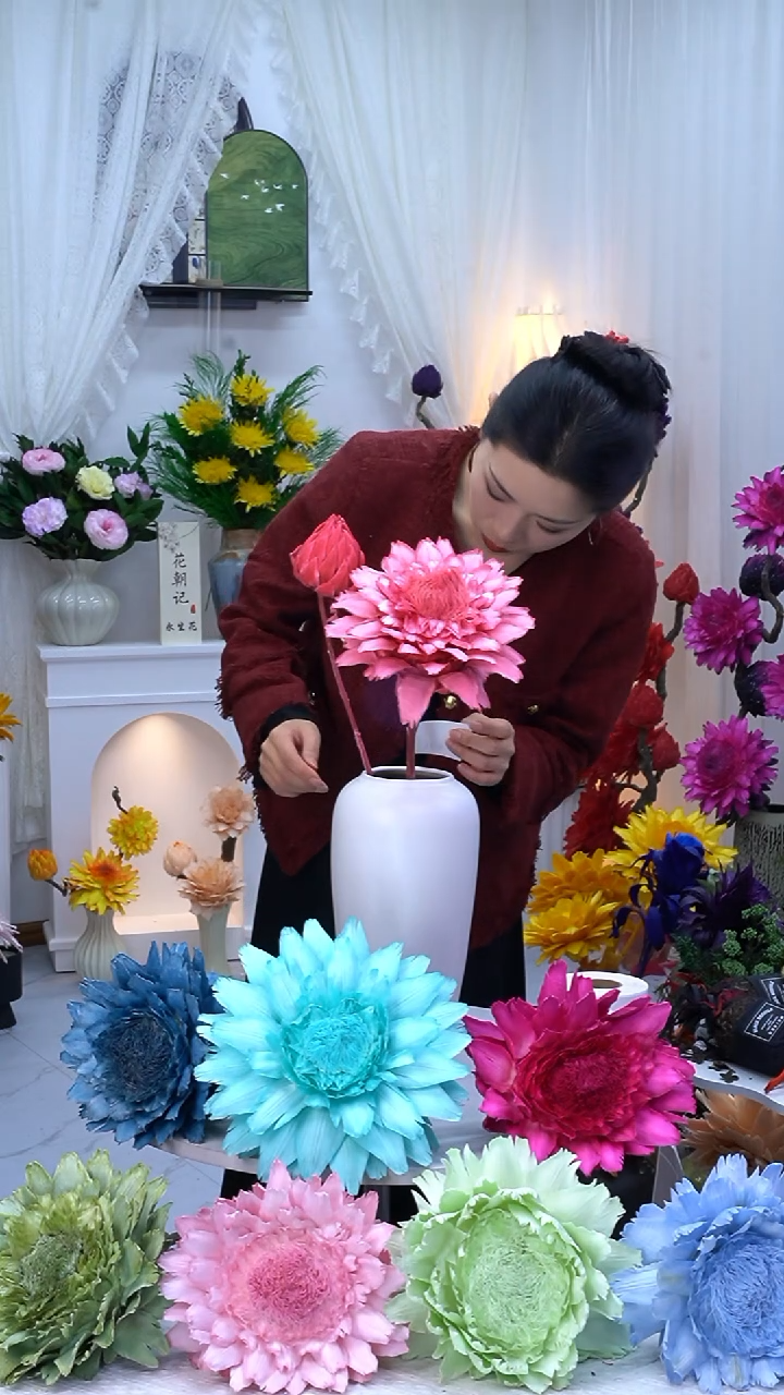 永生洋蓟裸粉单头送1小头【微瑕】8116