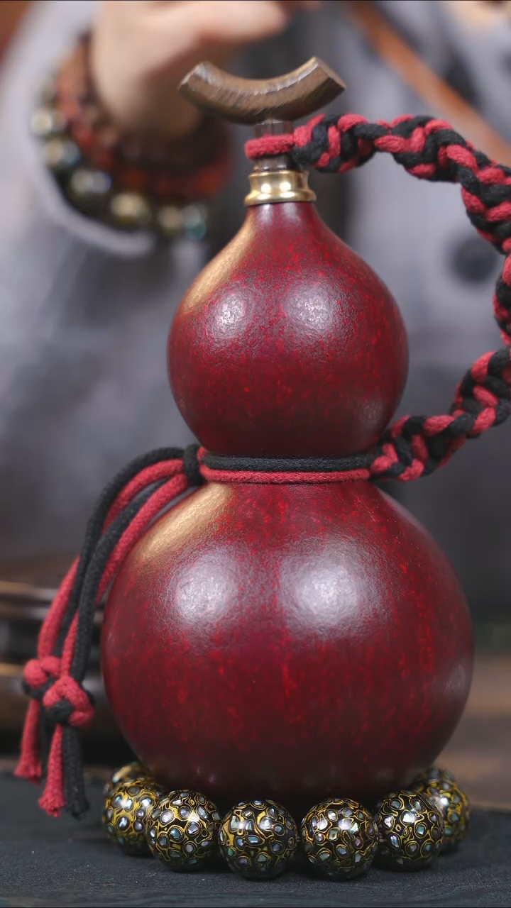 【闪购商品】YZ144大漆酒葫芦不包手串及旋转底座