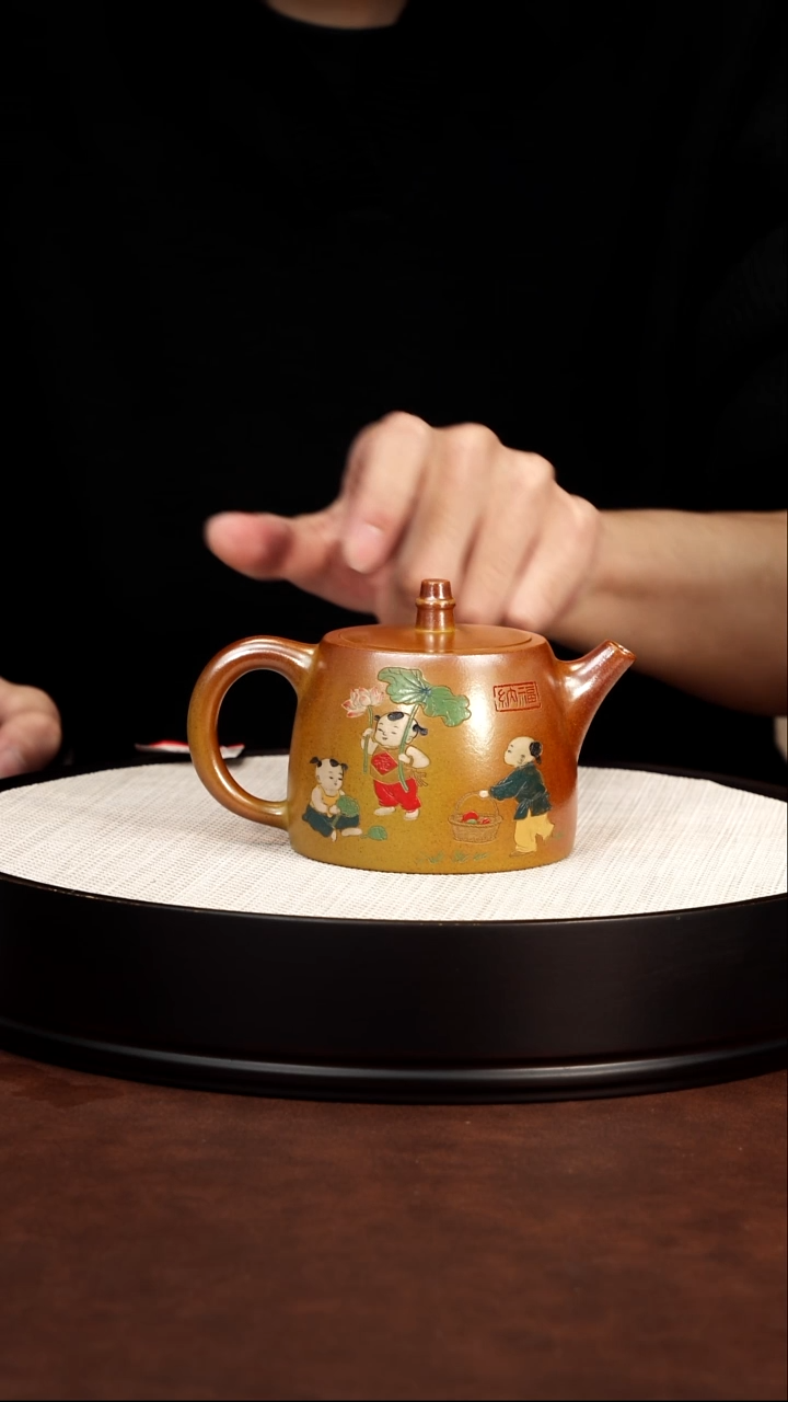 茶壶紫砂汉铎壶柴烧 梅付春