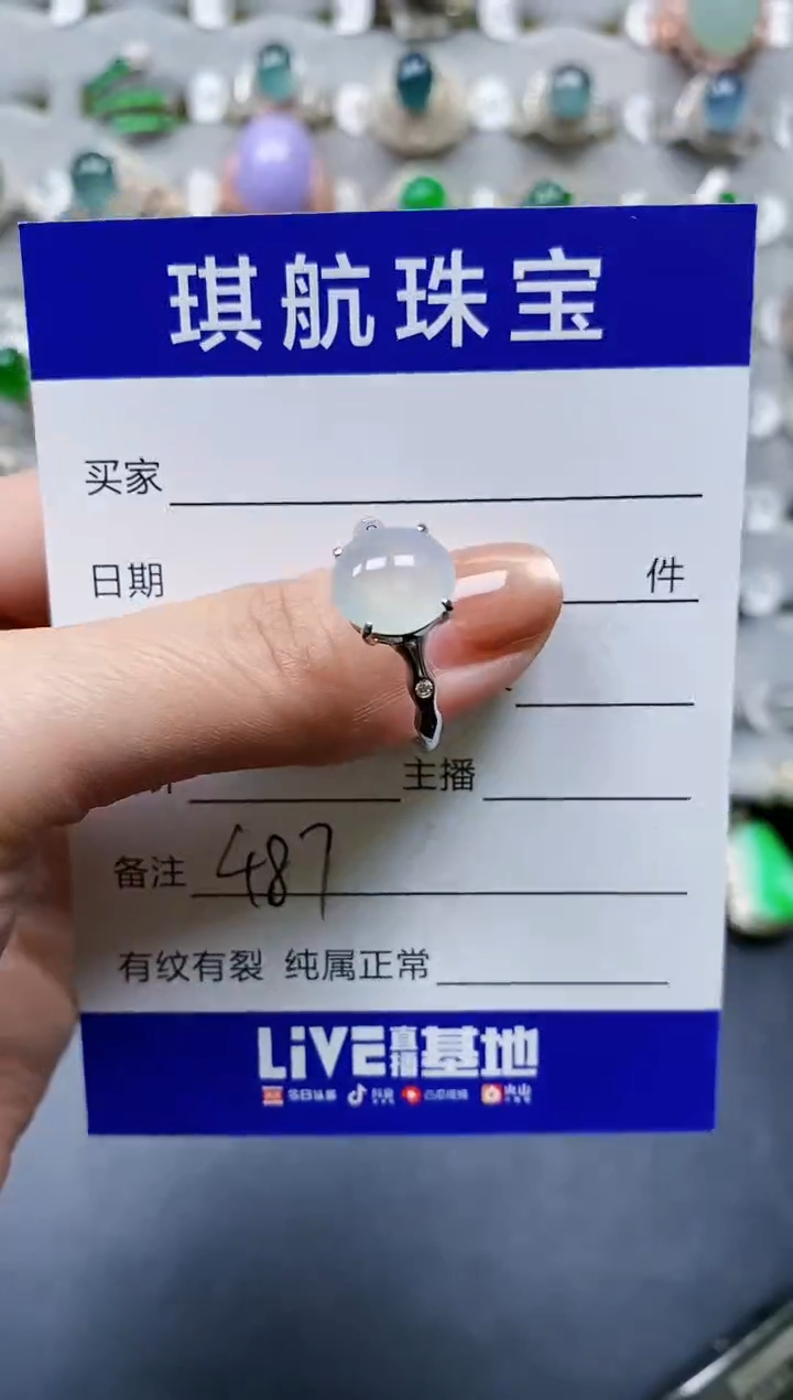 【闪购商品】翡翠戒指银S925镶嵌0487