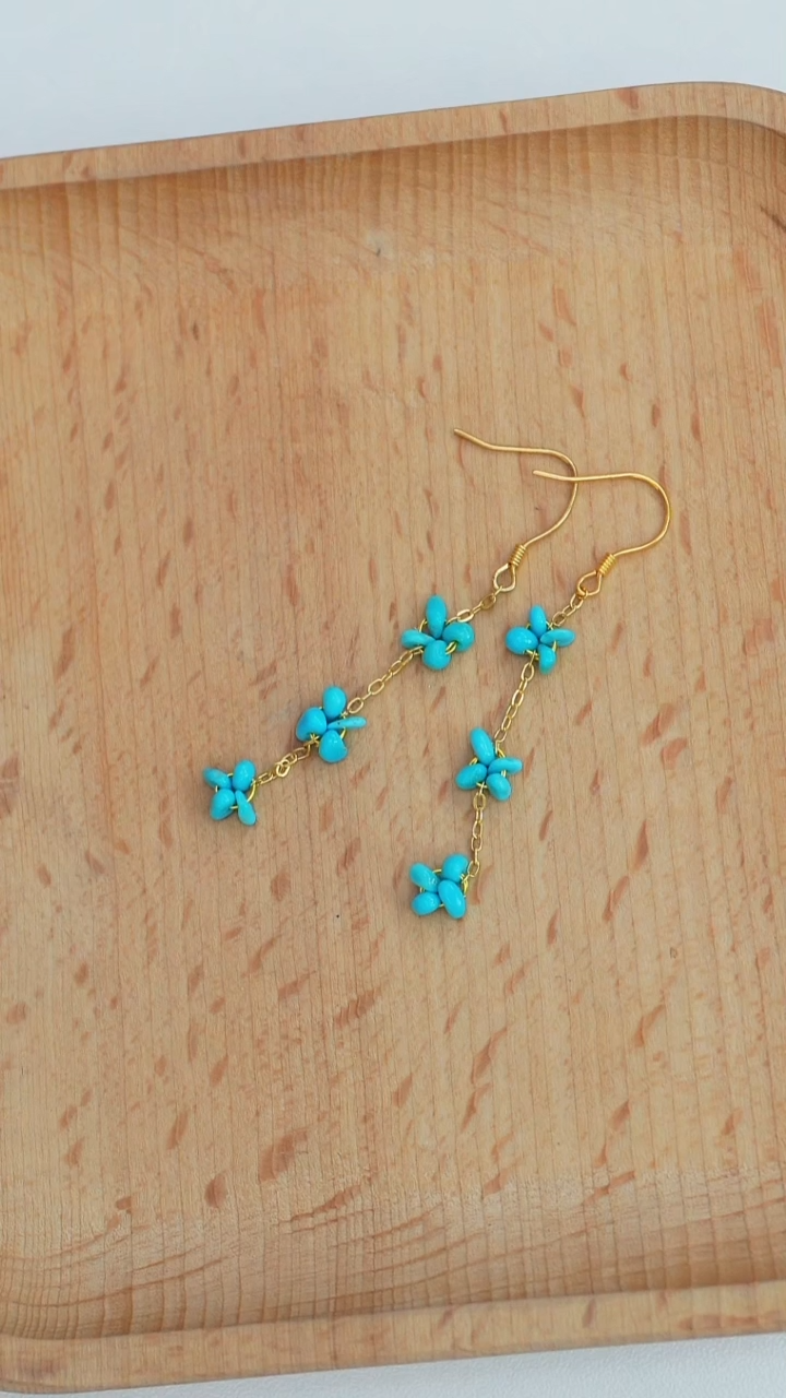 绿松石未镶嵌耳饰发货一件