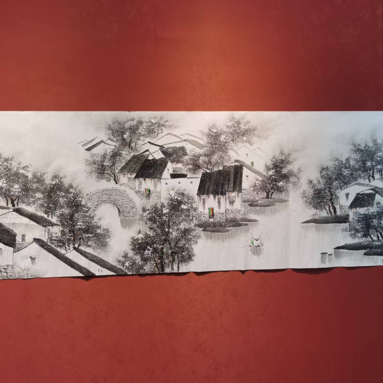 贾文华老师国画山水《瑞雪兆丰》