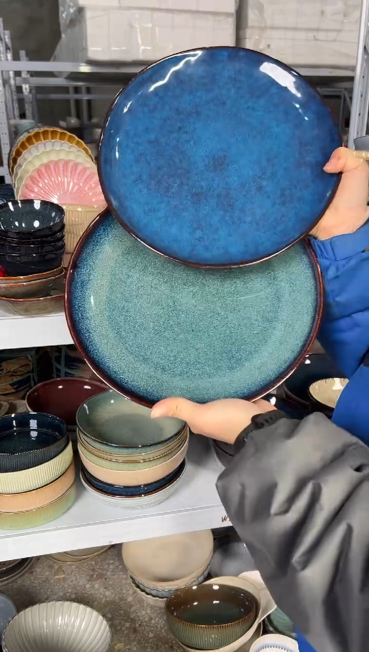 陶瓷外贸尾货瑕疵满20包邮X2 大盘10.5英寸