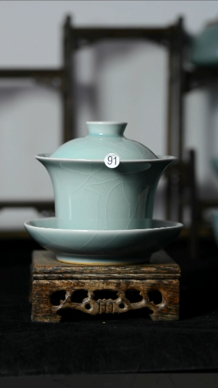 汝瓷91号马蹄盖碗清凉寺汝瓷全品