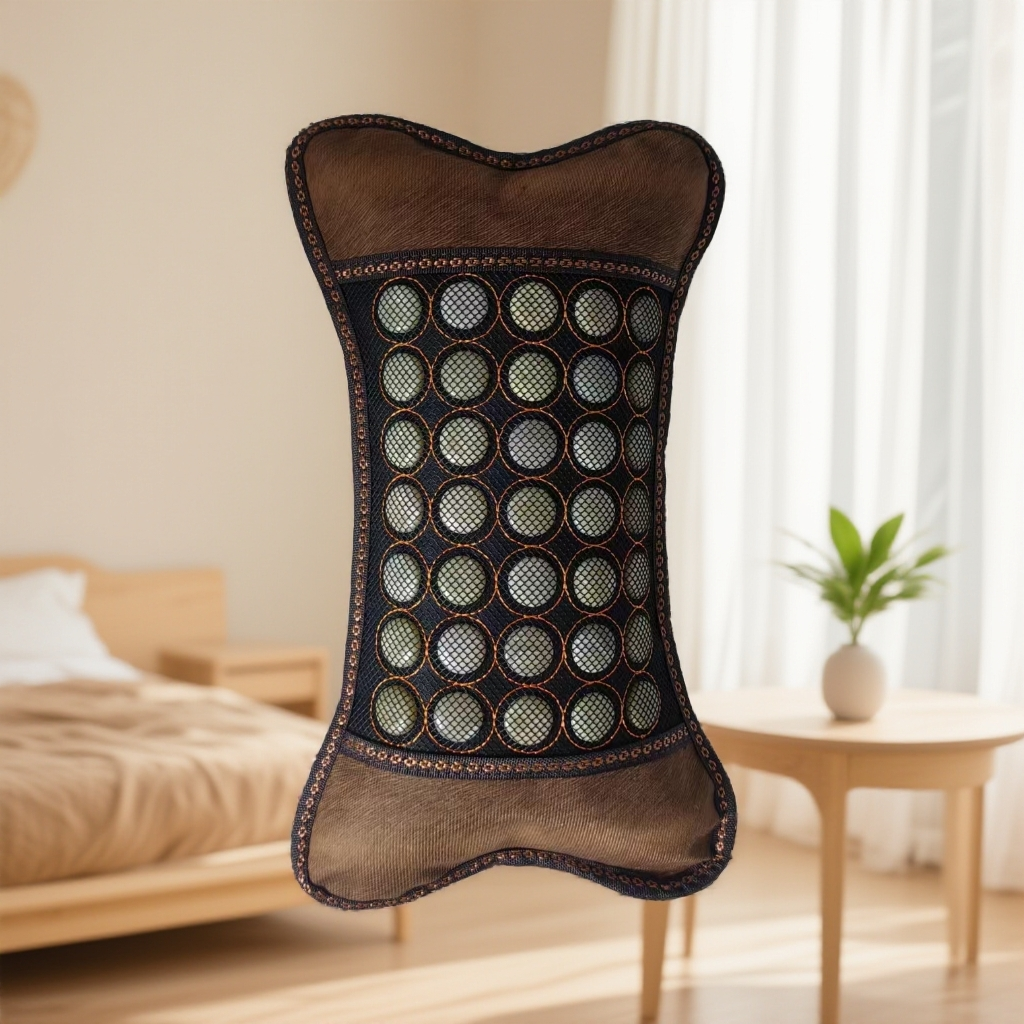 夏季护颈成人蝶形凉枕凉席纤维枕枕巾长方形夏靠垫