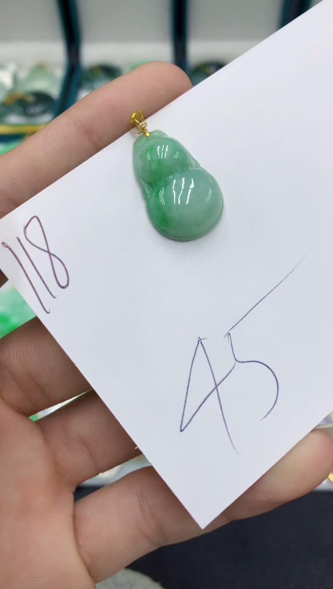 【闪购商品】翡翠颈饰18K金镶嵌翡翠