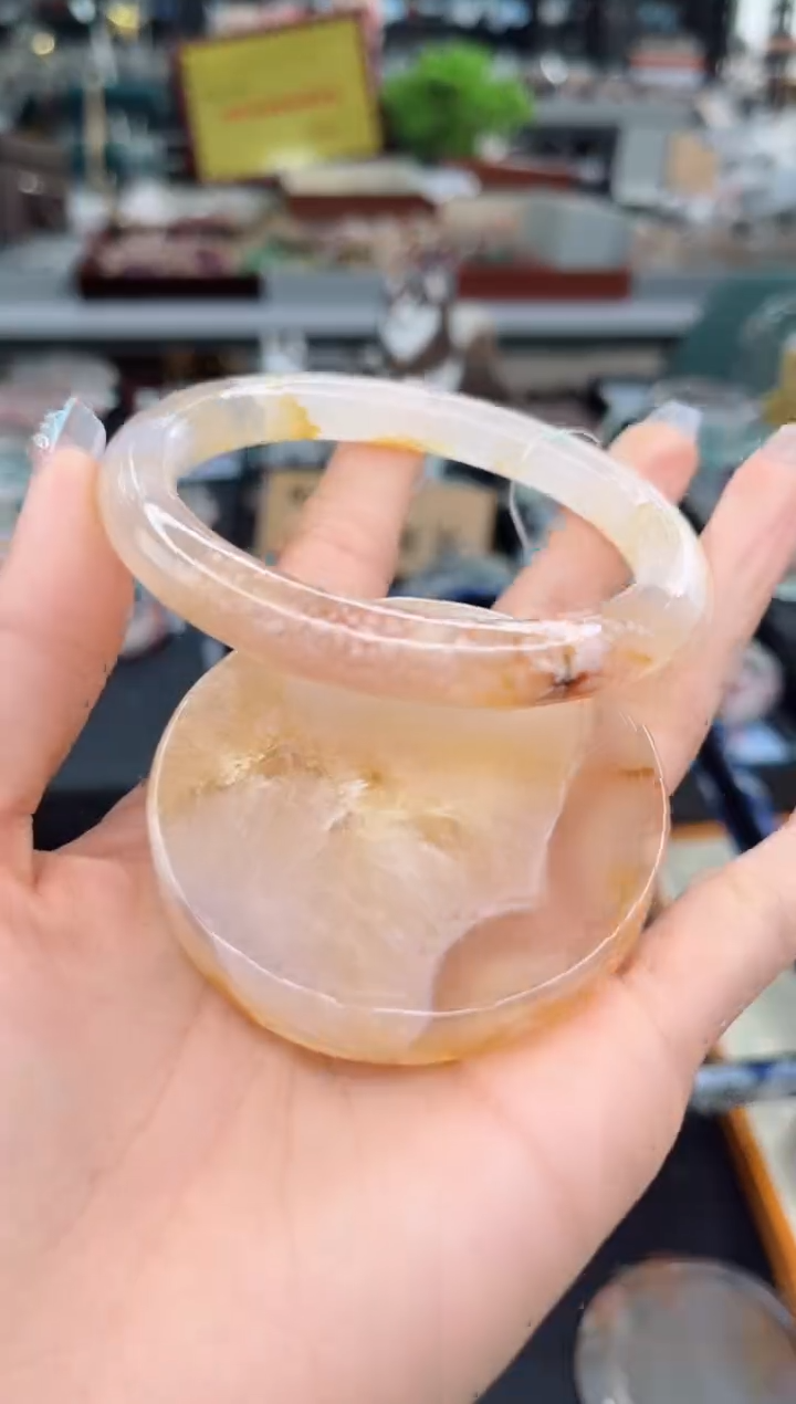 【闪购商品】石英质玉手镯未镶嵌61圈口（赠品镯心）6039356