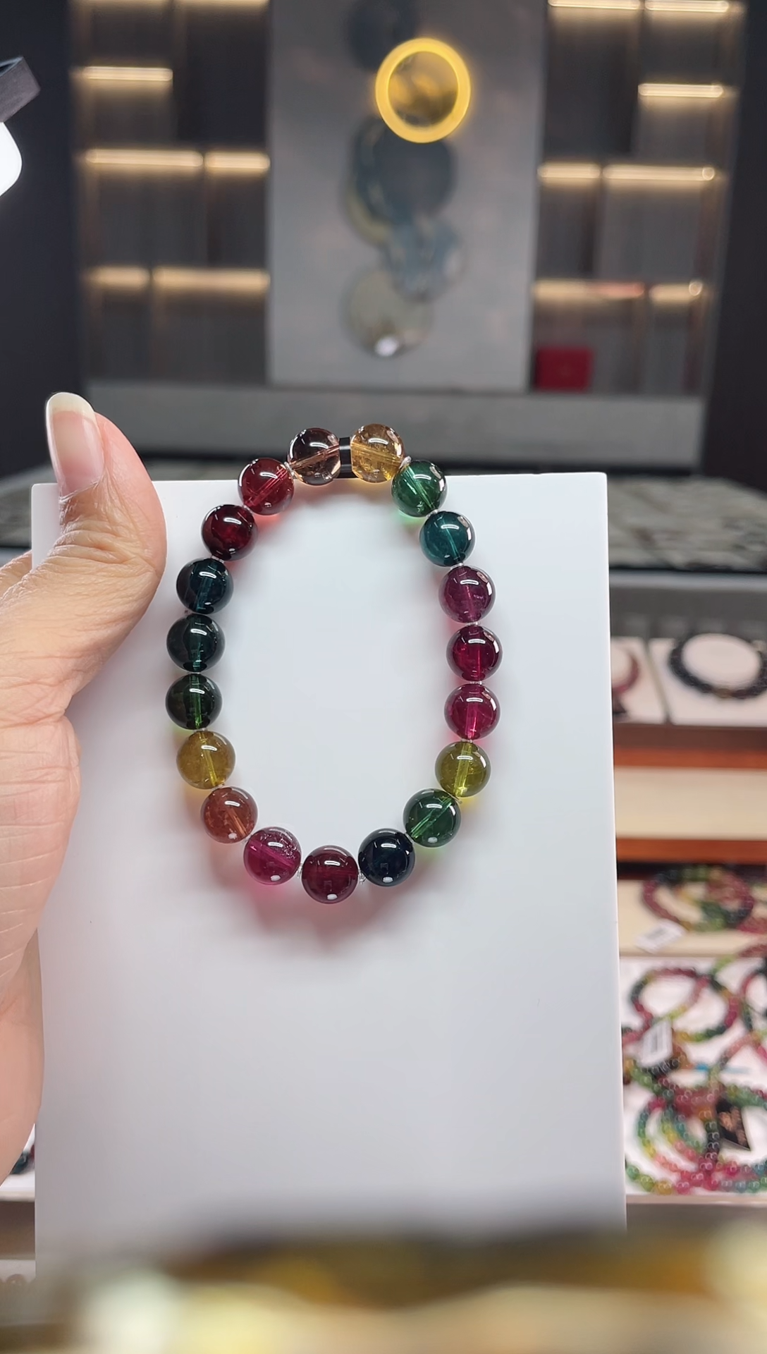 未镶嵌老矿碧玺单圈手串mm+碧玺（多样性发一条）Q