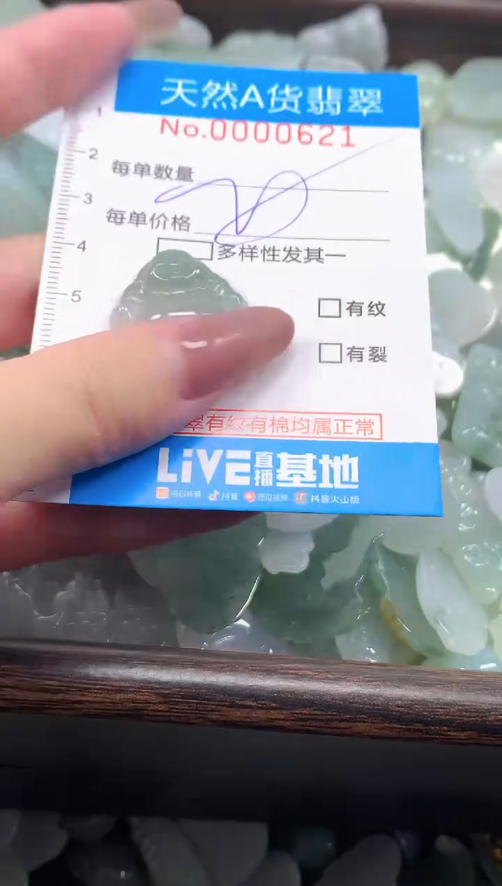 颈饰未镶嵌翡翠净货挂件-0621