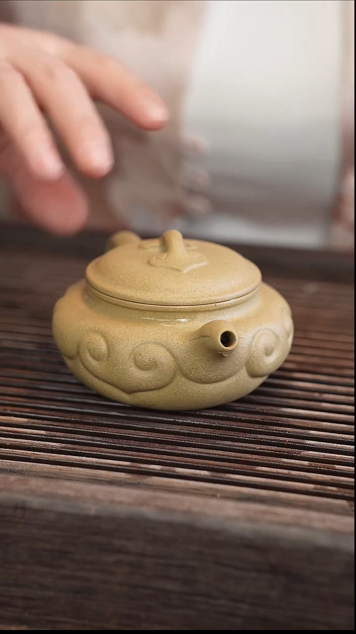 茶壶紫砂【起泡】如意仿古 本绿 170cc