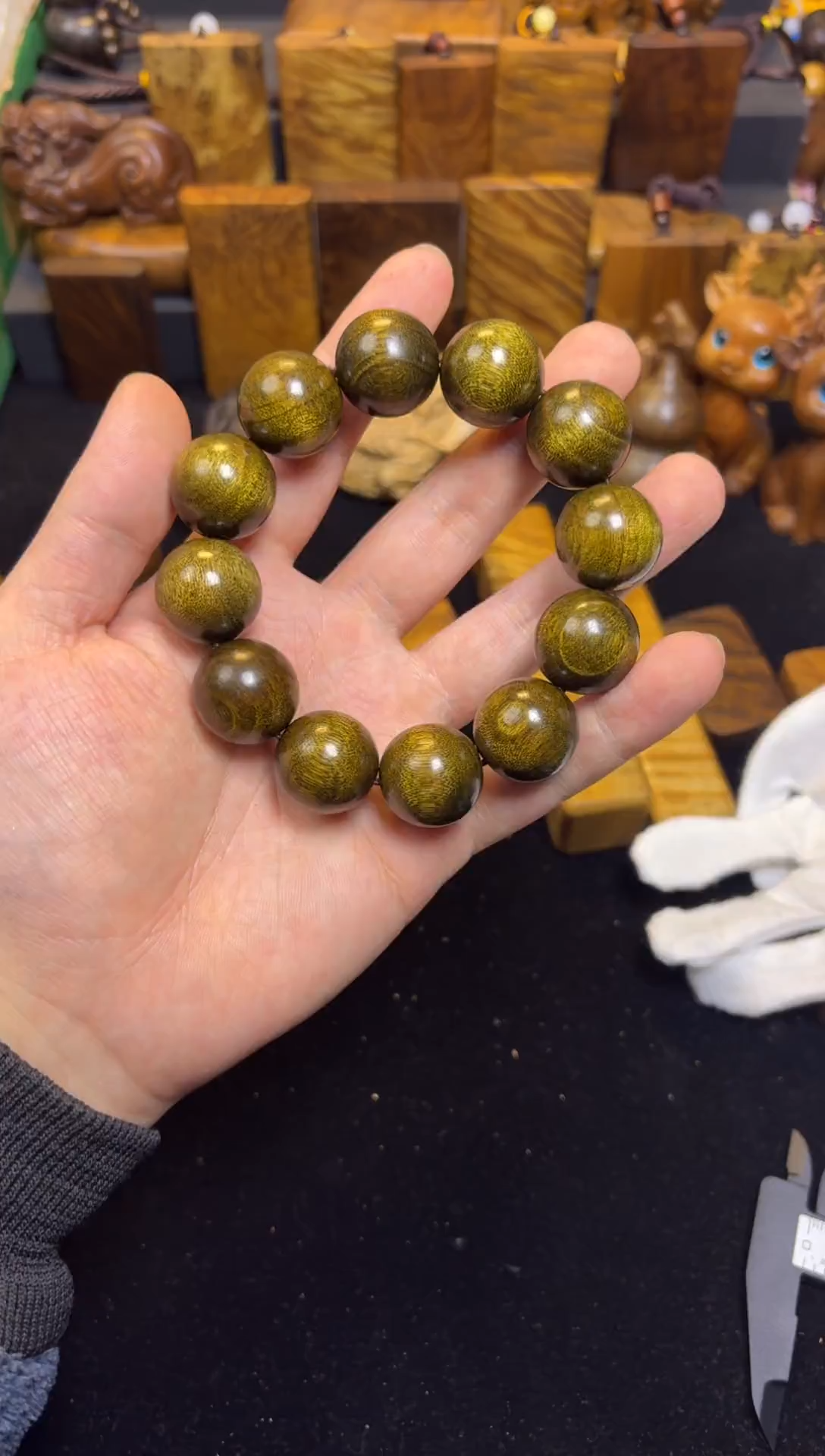 【闪购商品】楠木（金丝楠）手串/手链2.0翡翠绿手串146
