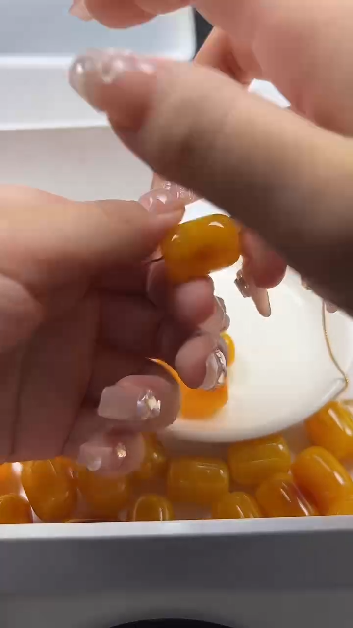蜜蜡颈饰未镶嵌w2029蜜蜡俏皮直桶珠20*16mm*1颗二代