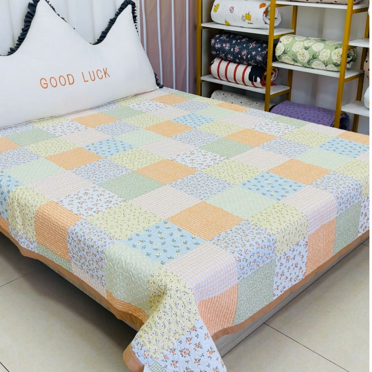 【成诚】百福床盖  水洗棉床盖加厚  柔软亲肤透气 可水洗