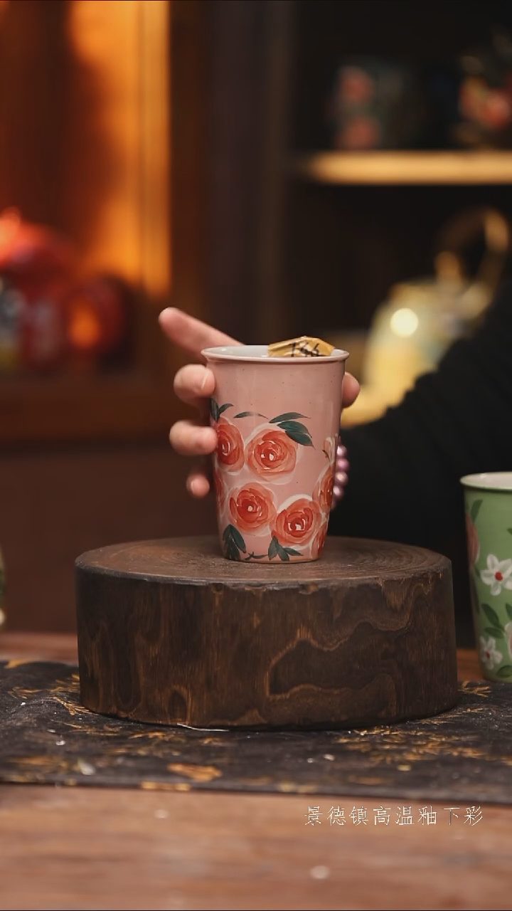 玻璃景德镇高温釉下手绘陶瓷@L146@