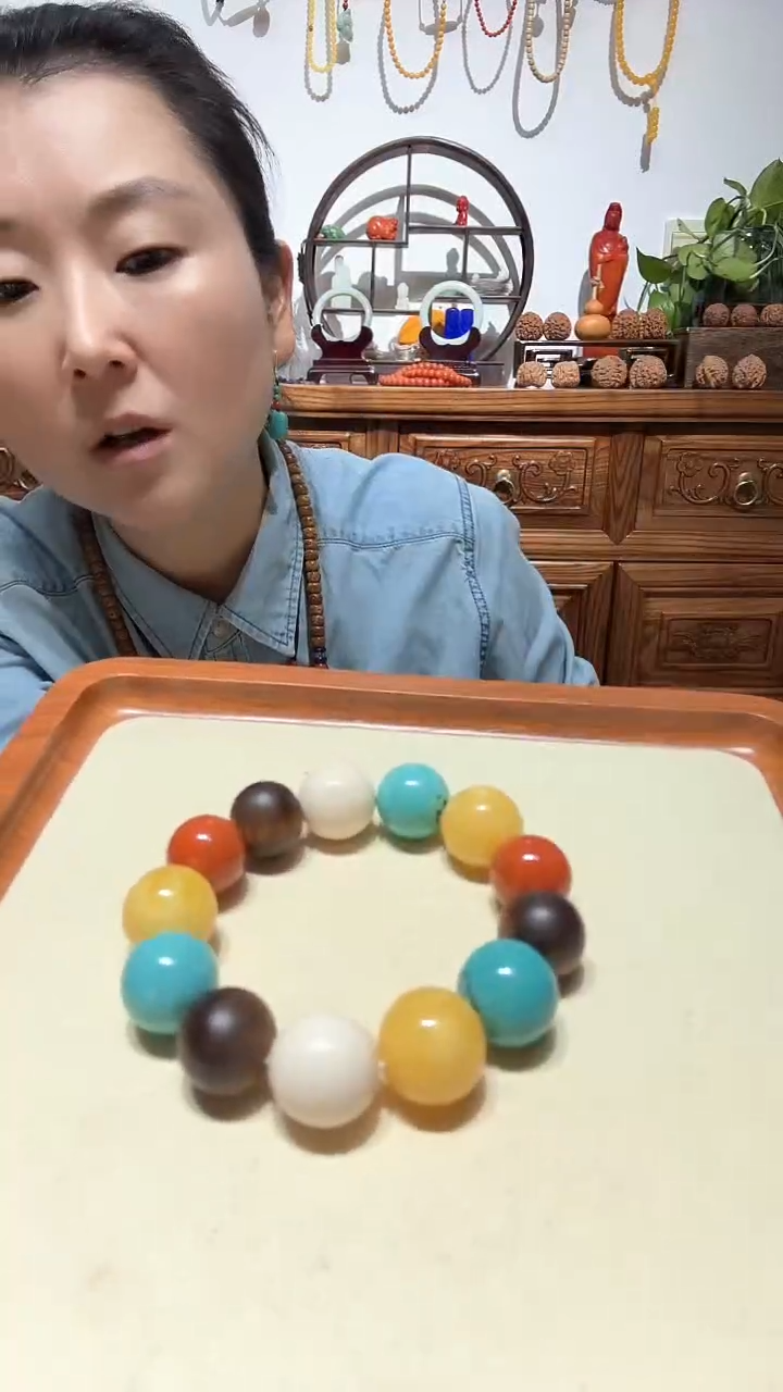 未镶嵌绿松石手链精品多宝珠