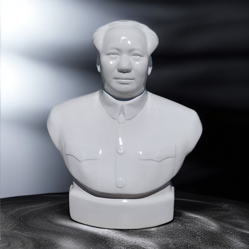 瓷像伟人像毛主席雕像陶瓷怀旧摆件伟人雕塑工艺品装饰手工瓷像