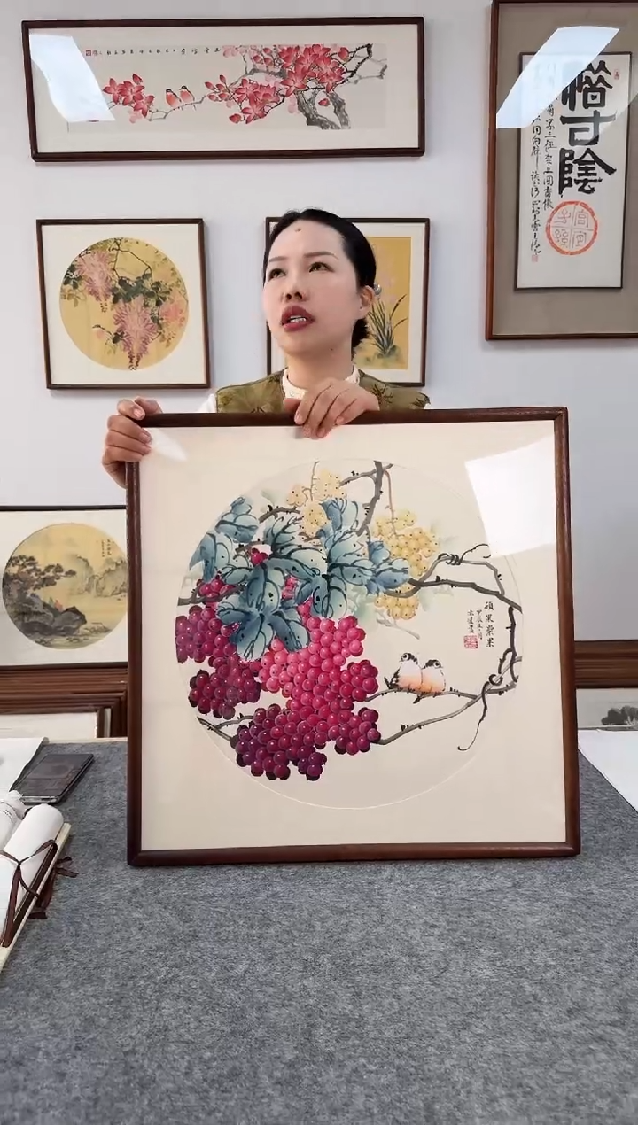 书法刘亦凌03-53*53绘画手绘同款