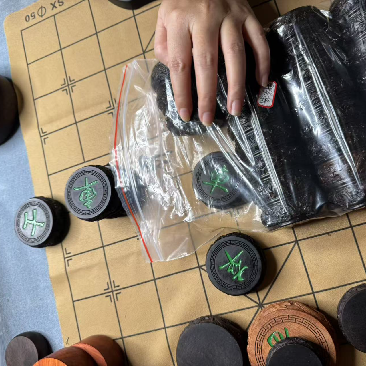 定制精品双龙戏珠紫光檀50字体可选大号中国象棋成人老人送礼